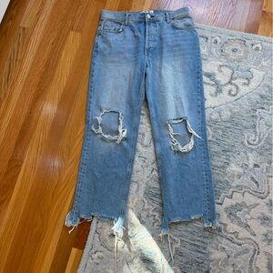 NWOT free people busted knee jeans